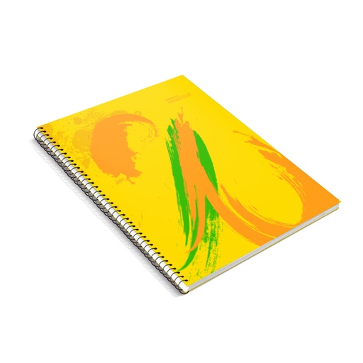 [ESSEN297AMAR] Cuaderno espiralado Essential tapa de polipropileno amarillo, 22 x 29cm. 84 hojas rayadas
