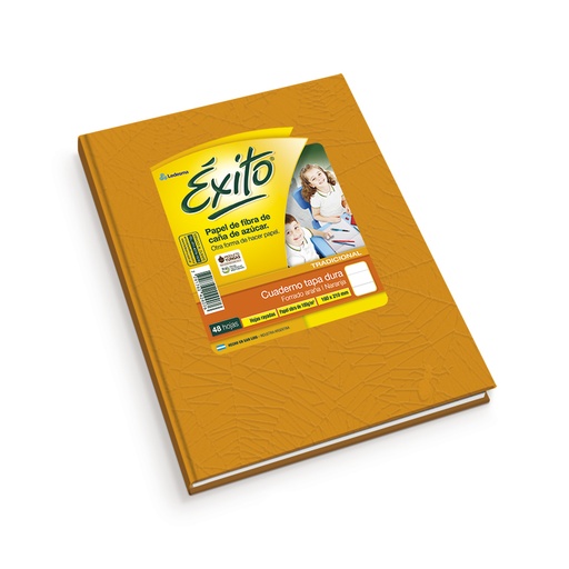 [EXITO1NAR48R] Cuaderno Araña Éxito tapa dura naranja, 16 x 21cm. 48 hojas rayadas