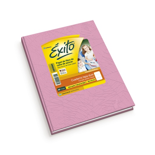 [EXITO1ROS48R] Cuaderno Araña Éxito tapa dura rosa, 16 x 21cm. 48 hojas rayadas