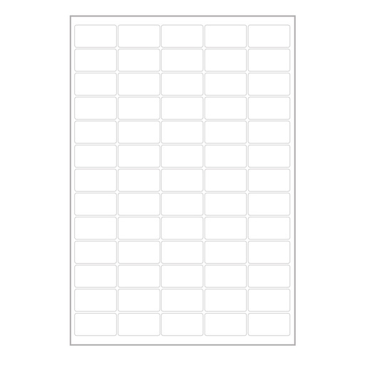 [HUSARES34165] Etiqueta imprimibles InkJet | LaserJetHúsares H34165 A4, 3.81 x 2.12cm. 100 hojas