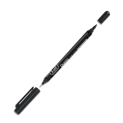 [TRABI08NEGRO] Marcador permanente de dos puntas Trabi 0.3 | 2mm. negro