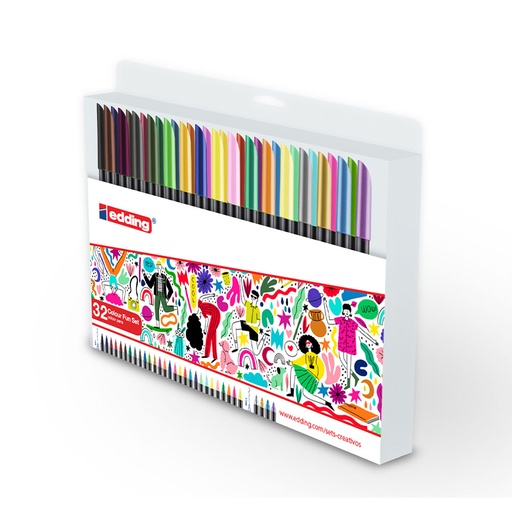 [EDDINGFUN32] Set Creativo Edding Fun Setde 32 marcadores