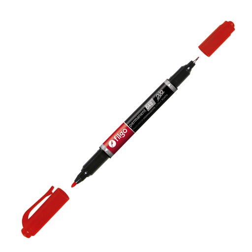 [FILGOMAR042R] Marcador permanente de 2 puntas Filgo Permanent 042 Dúo rojo