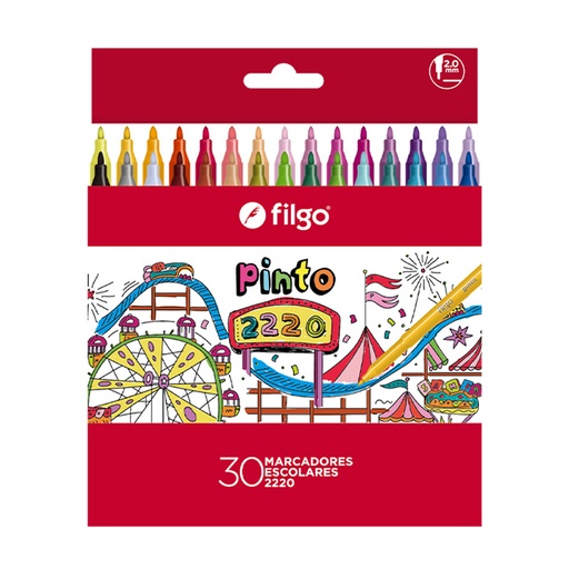 [FILGOMARES30] Marcadores escolares Filgo Pinto 2210 de 30 colores