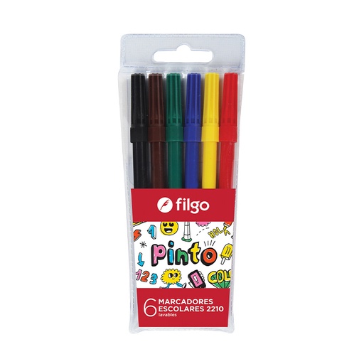 [FILGOMARES6] Marcadores escolares Filgo Pinto 2210, 6 colores