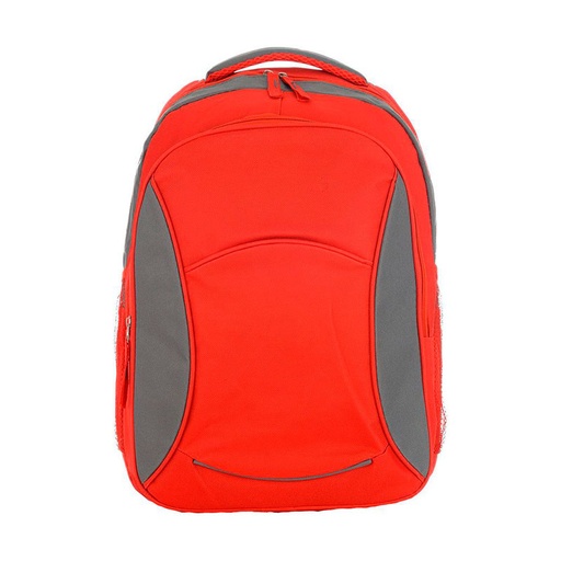 [MOCHRQSCHL05] Mochila escolar RQ School lisa 17" roja y gris