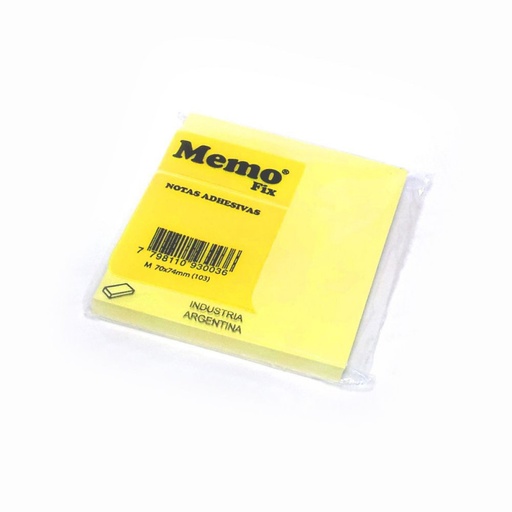 [MEMOFIXM100] Notas Autoadhesivas MemoFix, 72 x 74mm. pack de 100 hojas