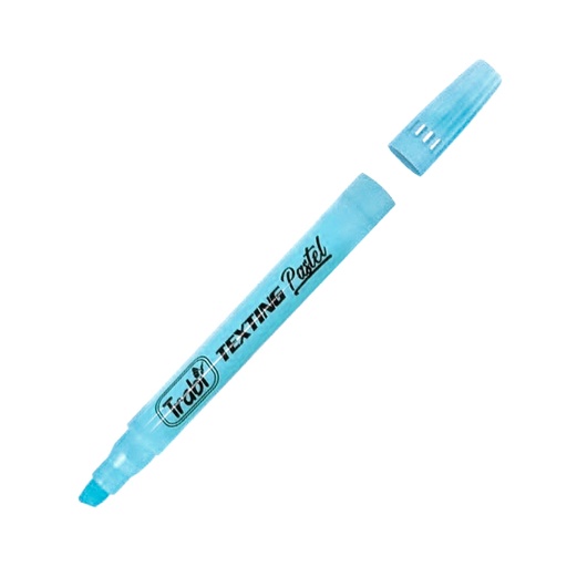 [TRABITPASCEL] Resaltador Trabi Texting fino Pastel celeste