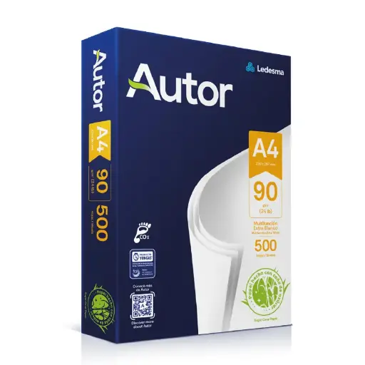 [AUTORA4AMA80] Resma Autor A4 amarilla, 80g.