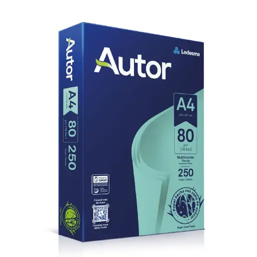 [AUTORA4VER80] Resma Autor A4 verde, 80g.