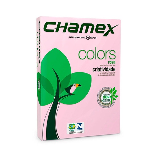[CHAMEXA4ROS75] Resma Chamex A4 rosa, 75g.