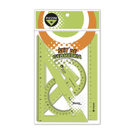 [PIZSETGE4114] Set de Geometría de 4 piezas Pizzini 4114