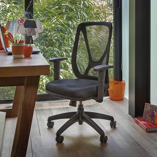 [ALMABRAZNEG] Silla con Mecanismo y brazos Alma