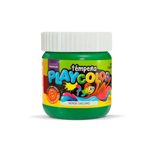 [PLAYTE300VEO] Témpera Playcolor verde oscuro, 250cc.