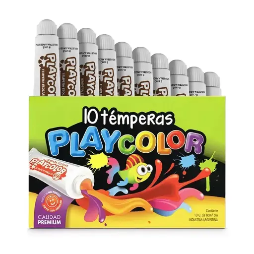 [PLAYTEM10MAR] Témpera Playcolor Marrón, 8cc. caja de 10 unidades