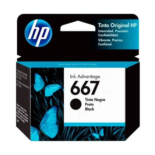 [HPCAR667ALN] CARTUCHO ORIGINAL HP 3YM79AL #667AL Neg 