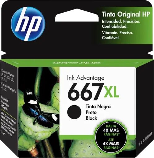 [HPCAR667XLN] CARTUCHO ORIGINAL HP 3YM81AL #667XL Neg 
