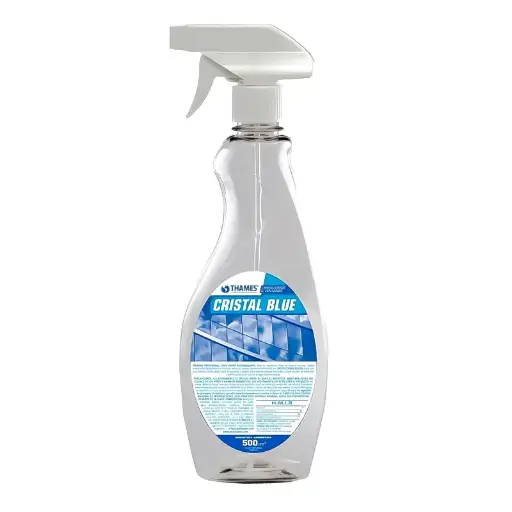 [LIMPVIDRIO500] Limpia vidrios con gatillo Cristal Blue, 500cc.