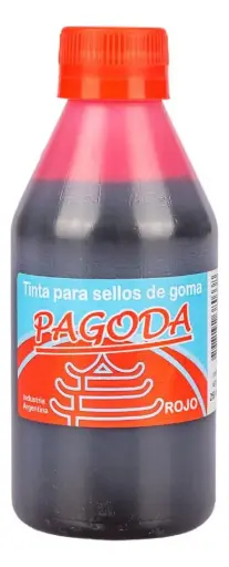 [PAGTISEL250RO] Tinta para sellos de goma Pagoda rojo, 250cc.