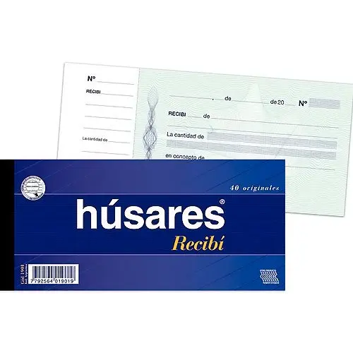 [HUSARES1902] Talonario Recibi Chico 1902 Húsares, 50 hojas