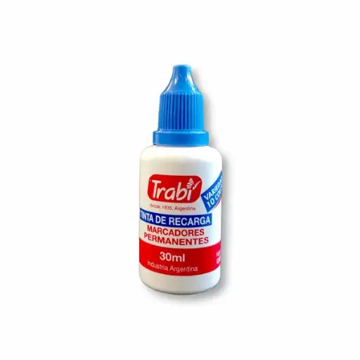 [TRABITINTASOLAZ] Tinta para Marcador al solvente azul Trabi, 30cc.