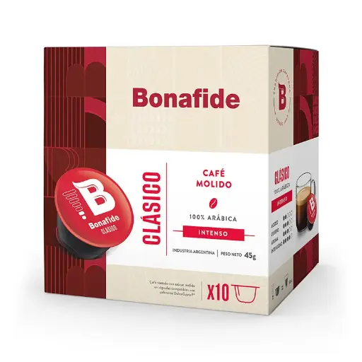 [BONAFCAPCLASDG] Cápsulas Cafe Bonafide Clásico compatibles con Dolce Gusto, 10 unidades de 4,5g.
