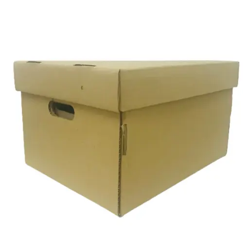 [TANDILCAJMUL] Caja Multiuso Kraft semi armada con tapa 42x32x25cm. Tandil