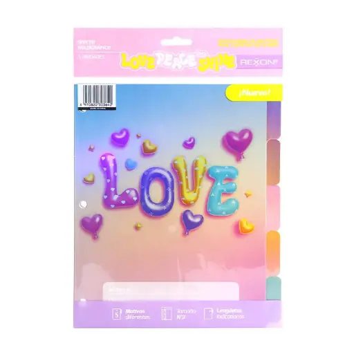 [SEPREX3LOVE] Separador 5 posiciones Rexon Love Peace and Shine N°3 